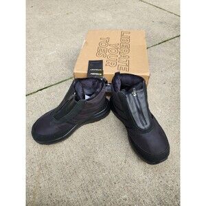 FitVille Wide Width Womens CozyCore Winter Boots V18 Black Snow Boots Size 7EW